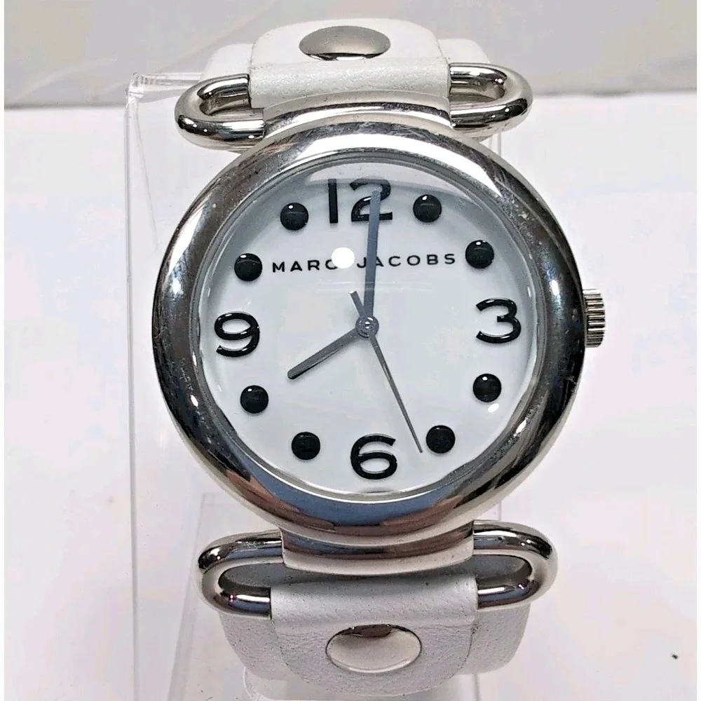 Marc by Marc Jacobs Molly Watch MBM1000 White Leather Strap w/ Box & Booklet
